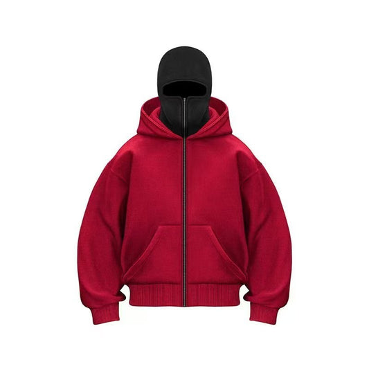 Men's Hooded Zip-Up Baseball Jacket